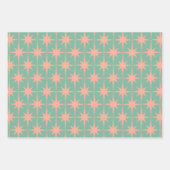 Retro  50s atoomsterpatronen Roze Mint Inpakpapier Vel (Voorkant 3)