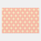 Retro  50s atoomsterpatronen Roze Mint Inpakpapier Vel (Voorkant)