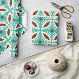 Retro 50s Hawaïaans patroon Cadeaupapier