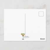 Retro 50s Jet Set Christmas Tree Martini Briefkaart (Achterkant)