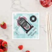 Retro 50's Jukebox aangepaste papieren servetten (Insitu)