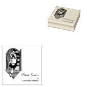 Retro 50's Lady Cleaning Services Rubberstempel (Gestempeld)