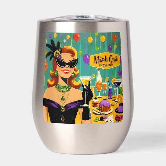 Retro 50s Mardi Gras Martini Cocktail Party (Voorkant)