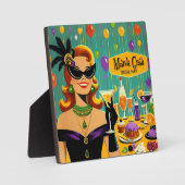 Retro 50s Mardi Gras Martini Cocktail Party Fotoplaat (Voorkant)