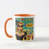 Retro 50s Mardi Gras Martini Cocktail Party Mok (Links)