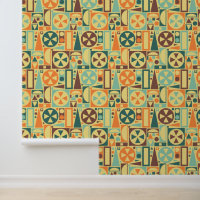 Retro 50s Mid-Century Modern Abstract Geometric