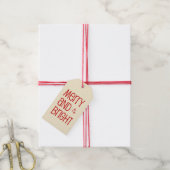 Retro 50s minimalistische kerstsieraden en helder cadeaulabel (Met Touw)