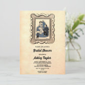  Retro 50s Romantic Rustic Vrijgezellenfeest Kaart (Staand voorkant)