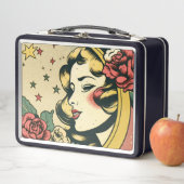 Retro 50s Stijl Halve Maan Dame (In situ)