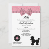 Retro 50s Theme Birthday Party Kaart (Voorkant)