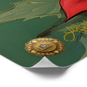 Retro 50s Tropische Kerstprinses Poster (Hoek)