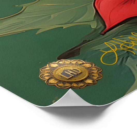 Retro 50s Tropische Kerstprinses Poster (Hoek)