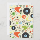 Retro 50's Vintage-kerstfeestdag 60's Kaart (Achterkant)