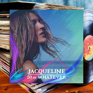 Retro 50th Verjaardag Kleurrijke 90s Muziek Album Kaart