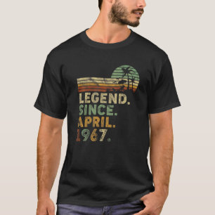 Retro 55 jaar april geboren sinds 1966 t-shirt