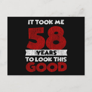 Retro 58 Jaar Oude Grappige 58e Verjaardagscadeau Briefkaart