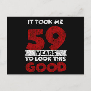 Retro 59 Jaar Oud Grappig 59e Verjaardagscadeau Briefkaart