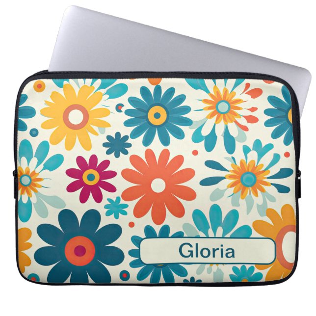 Retro 5 laptop sleeve (Voorkant)