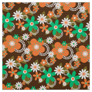rétro 60 les années 70 tissu de fleurs v2