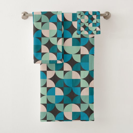 Retro  60-patroon bad handdoek (Insitu)