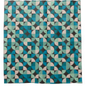 Retro  60-patroon douchegordijn (Voorkant)