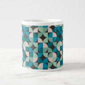 Retro  60-patroon extra grote beker (Voorkant)