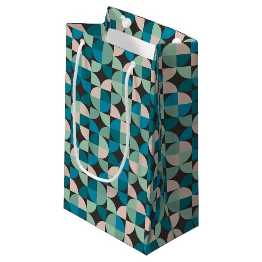 Retro  60-patroon klein cadeauzakje (Voorkant Gekanteld)