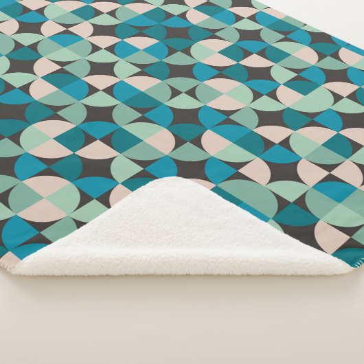 Retro  60-patroon sherpa deken (3/4)