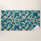 Retro 60-patroon strandlaken (Voorkant)