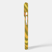 Retro 60s 70s Abstracte Lines Pattern Green Yellow Case-Mate iPhone Case (Achterkant / Links)