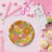 Retro 60s 70s Aesthetisch Bord flessenpapier (Feest)