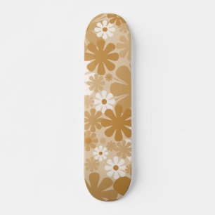 Retro 60s 70s Aesthetisch Floral Pattern Skateboard