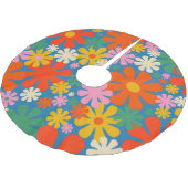 Retro 60s 70s Aesthetisch kleurrijk flessenpatroon Kerstboom Rok (Gekanteld)