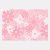 Retro 60s 70s Aesthetische Floral Pattern Pastel R Inpakpapier Vel (Voorkant)