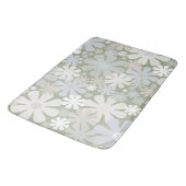 Retro 60s 70s Aesthetische Floral Pattern Sage Gre Badmat (Gekanteld)