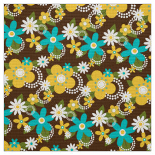 retro 60s 70s bloemstof x1 stof