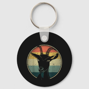 Retro 60s 70s  boer Dierenvriend geit Sleutelhanger