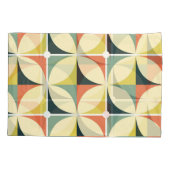 Retro 60's 70's geometrisch patroon. kussensloop (Achterkant)