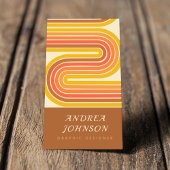 Retro 60s 70s Geometrische Regenboogzassen Visitekaartje