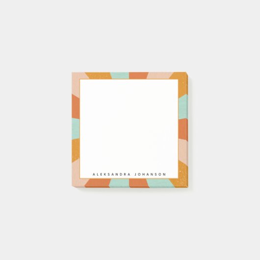 Retro 60s 70s Groovy Hippie naam op  Post-it® Notes (Voorkant)