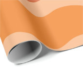 Retro 60s 70s Groovy Waves in Sinaasappel en rood Cadeaupapier (Rol Hoek)