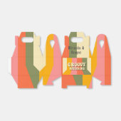 Retro 60s 70s Hippie Groovy Stripes Bruiloft Bedankdoosjes (Uitgevouwen)