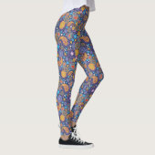 Retro 60s 70s Hippie Paisley Pattern Leggings (Rechts)