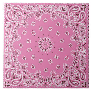 Retro 60s 70s Hippy Pink Bandanna Tegeltje
