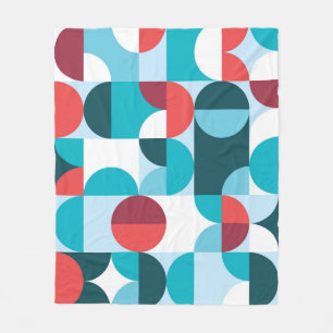 Retro 60's 70's minimalistisch patroon fleece deken