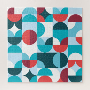 Retro 60's 70's minimalistisch patroon legpuzzel
