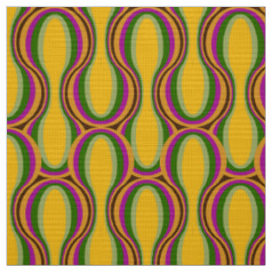 Retro 60s 70s patroon gestileerde stof