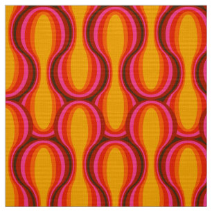 Retro 60s 70s patroon gestileerde stof