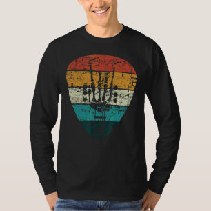 Retro 60s 70s Rock and Roll Skeleton Guitar Music T-shirt