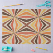 Retro 60s 70s Sunburst Striped Geometric Pattern Tissuepapier (Craft)